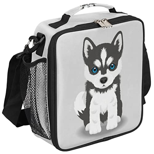 Cute Puppy Lunch Bag for Kids with Adjustable Shoulder Strap