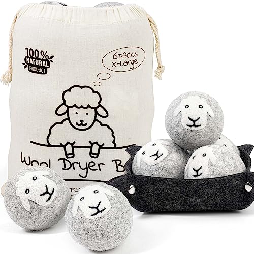 Cute Sheep 6-Pack Wool Dryer Balls