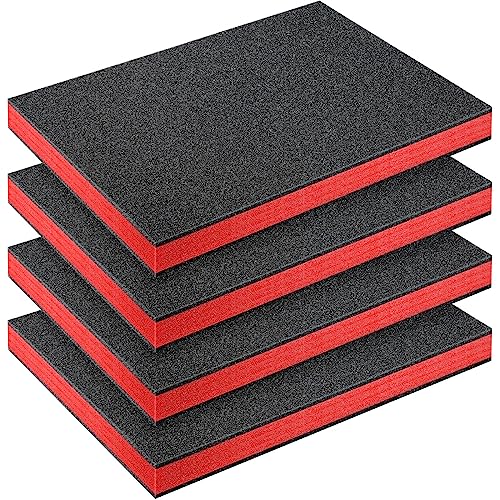 4 Pcs Foam Packing Foam Inserts Black Foam Sheets For Cases Tool Foam Black Foam  Sheet