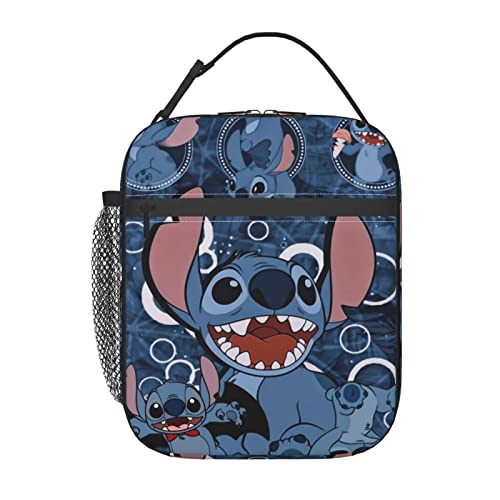 Disney Stitch Oxford Cloth Lunch Bag for Children Stitch Waterproof  Insulated Outdoor Picnic Storage Box Cartoon