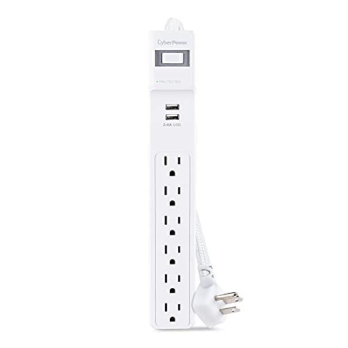 CyberPower 6-Outlet Surge Protector with USB Charging Ports