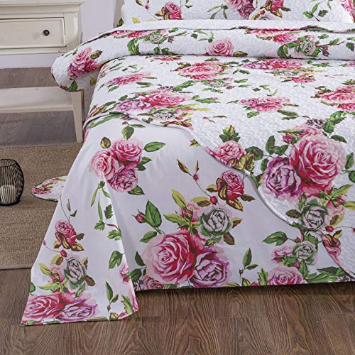 Romantic Rose Floral Flat Sheet Set - Cal King