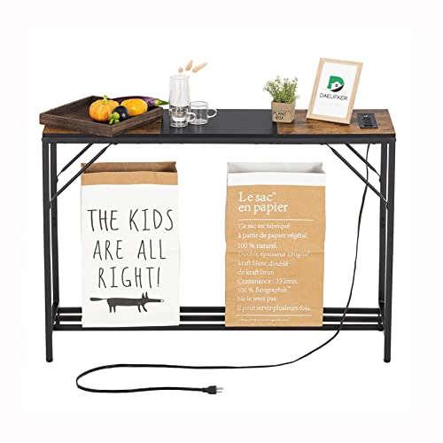 DAELIFKER Console Table with Outlet and 2 USB Ports