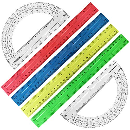 DaKuan Plastic Straight Ruler and Protractor Set
