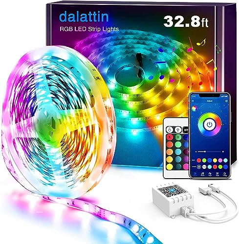 60Ft Continuous Length Long Run 24V RGB+IC LED Strip Lights Kit Waterproof  Outdoor Bluetooth Music SYNC Controller RGB Multiple Colors Strip Rope