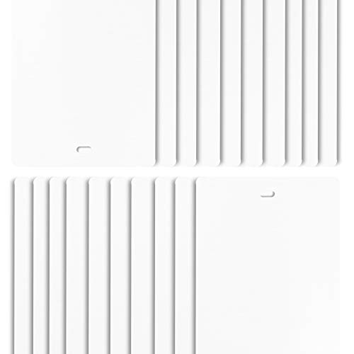 DALIX PVC Vertical Blind Replacement Slats Smooth White 98.5 x 3.5 (20-Pack)