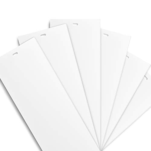 DALIX White Vertical Blinds Slats (6 Pack)