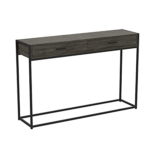 Dark Grey Console Table with Drawers