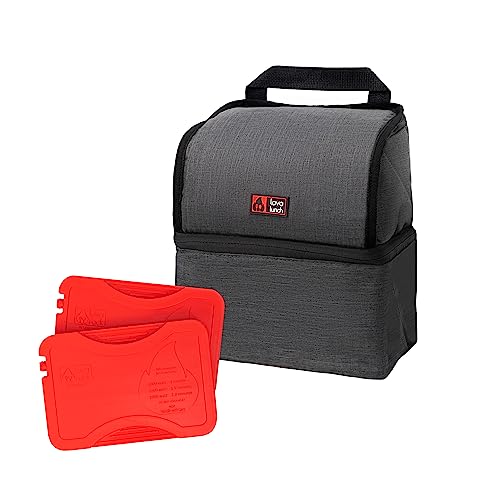 A lunch box that stores hot and cold food at the same time.