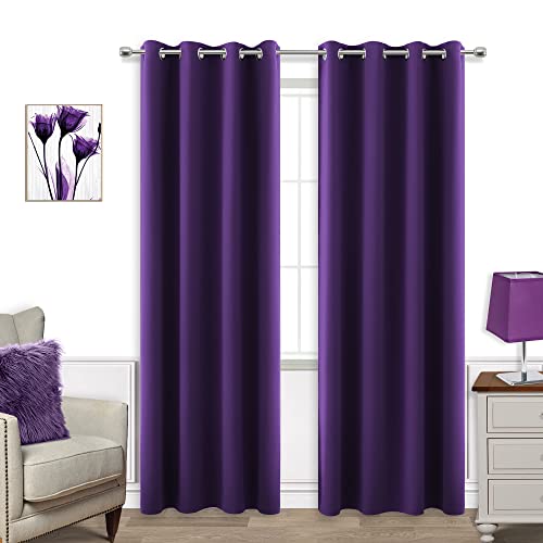 Dark Purple Curtains 84 Inch Length