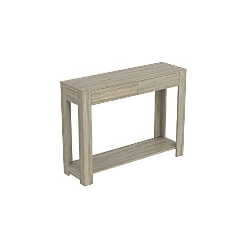 Dark Taupe Console Table with Shelf