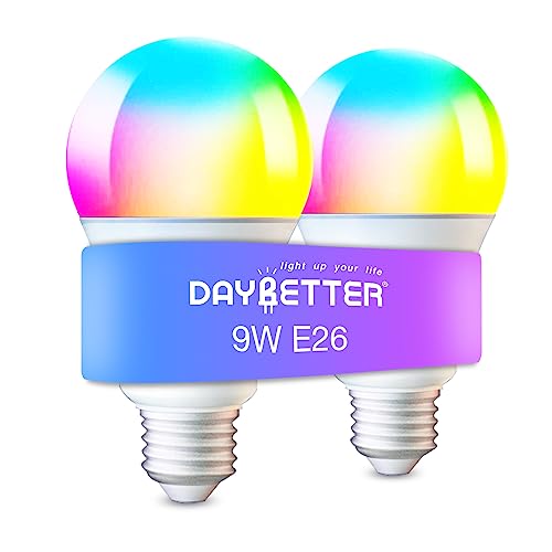 DAYBETTER Bluetooth Light Bulbs with App Control, RGBCW LED Color Changing Bulbs