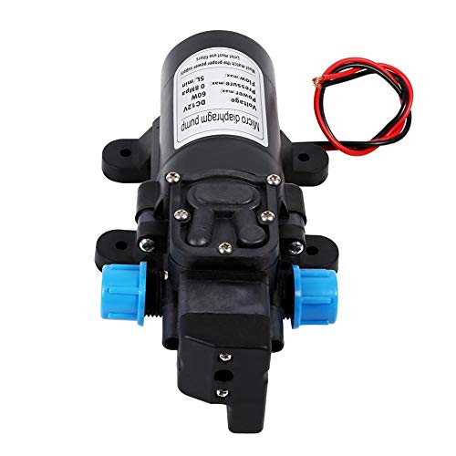 Keenso 12V High Pressure Self Priming Water Pump with Hose Clamps