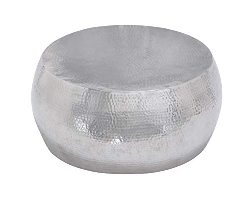 Deco 79 Aluminum Drum Coffee Table