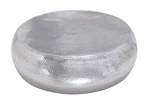 Deco 79 Aluminum Drum Coffee Table