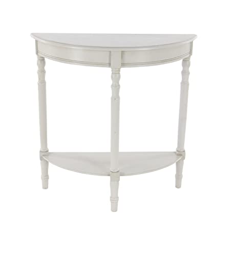 Deco 79 Wood Half Moon Console Table