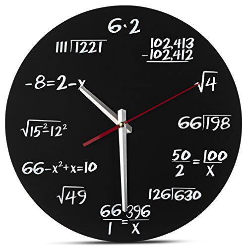 Decodyne Math Wall Clock - Unique and Functional Decor
