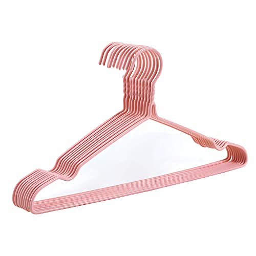 Decohomeforu 10 Pack Pink Wire Clothes Hangers