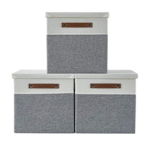 Homsorout Storage Bins with Lids, Fabric Cube Storage Organizer