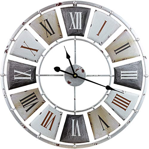 Decorative Wall Clock - Rustic Vintage Style - 24” Round