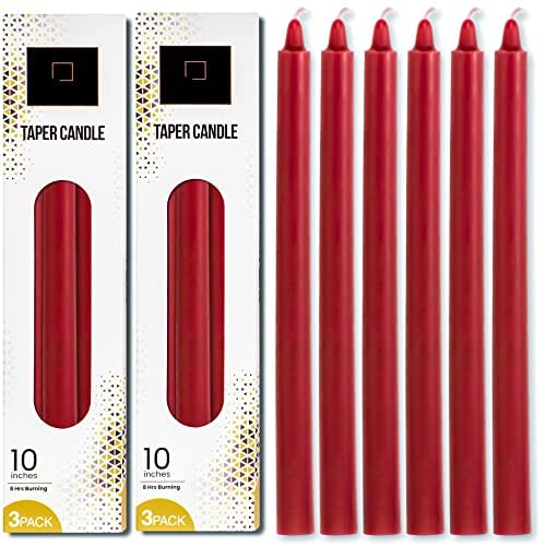 DecorRack 6 Red Taper Candles