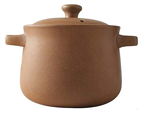 Deep Earthen Pot Stockpot - Ceramic Casserole with Lid