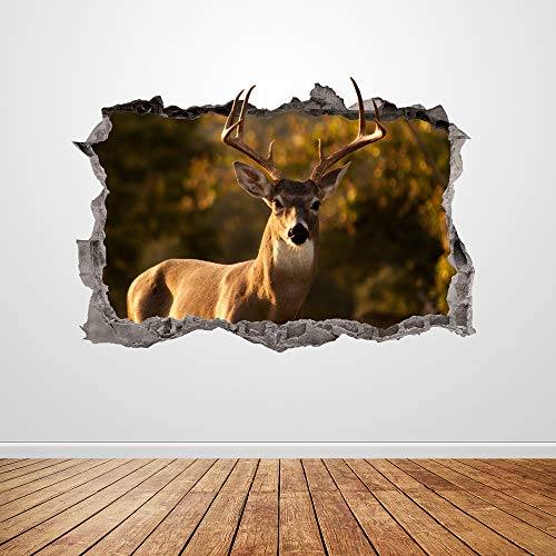Deer Wall Decal Smashed 3D Graphic - Custom Room Decor