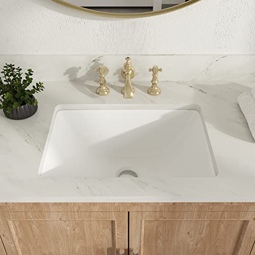 Deer Valley Ursa Undermount Bathroom Sink, White Ceramic 18x13