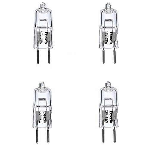 Deezio 12V 50W GY6.35 T4 Halogen Light Bulb - Pack of 4