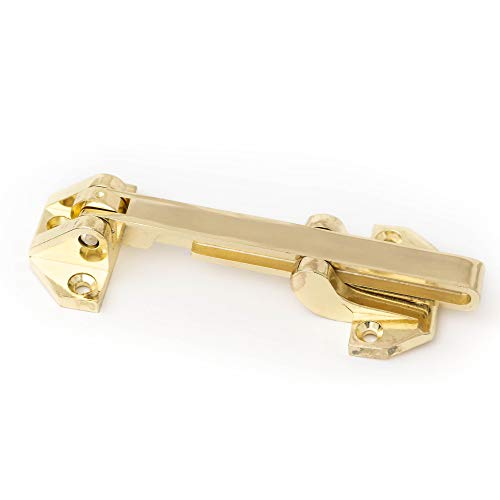 Gold Door Security Bar, Heavy Duty Safety Latch for Home and Office