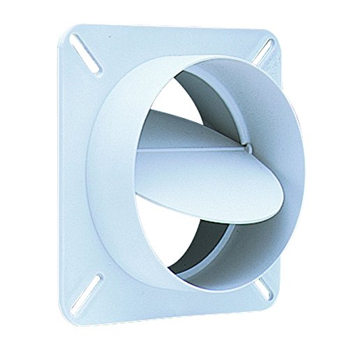Deflecto Plastic Dryer Vent Draft Blocker, 4" Diameter, White (BD04)
