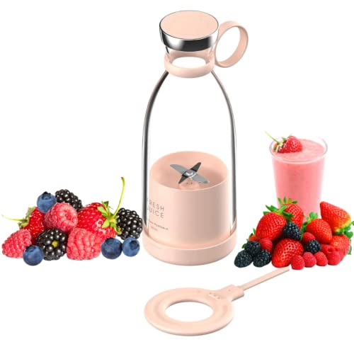DeFyned Portable USB Blender for Fresh Juice, Smoothies, Shakes (Pink)