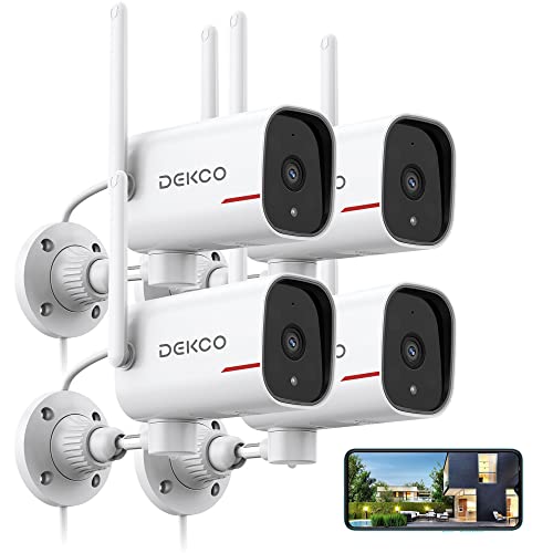 DEKCO 1080p Pan Rotating Wired Outdoor Security Cameras