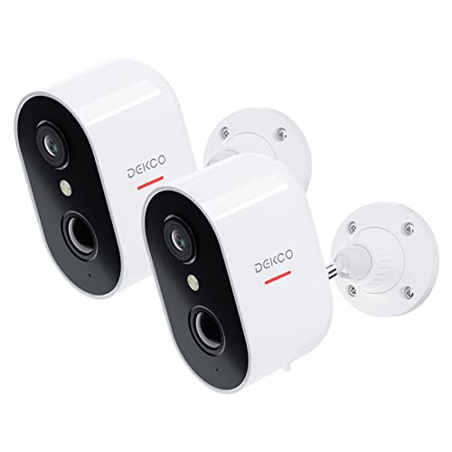 DEKCO Wireless Outdoor/Indoor Security Camera 2-Pack