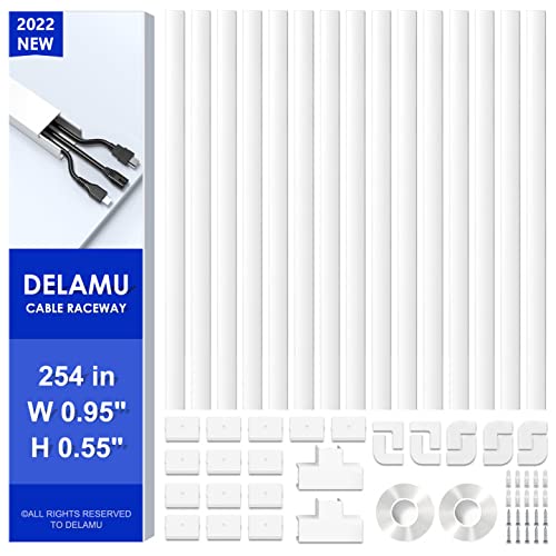 Delamu Cord Hider- Wall Cord Concealer for TV Cables