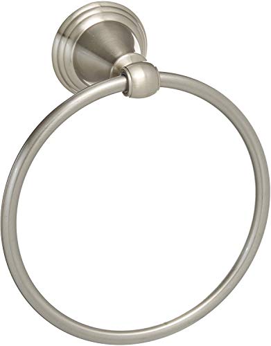 Windemere Towel Ring, SpotShield Brushed Nickel, 6.37 x 2.84 x 7.25 Inches