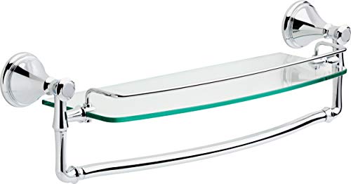 DELTA Cassidy-Towel-Rack with Glass Shelf - Stylish and Functional Bathroom Accessory
