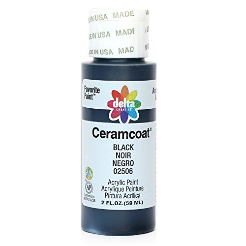 Delta Creative Ceramcoat Acrylic Paint (2 oz), 2506, Black
