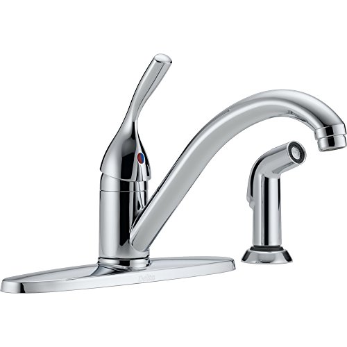 Delta Classic Single-Handle Kitchen Sink Faucet with Side Sprayer, Chrome