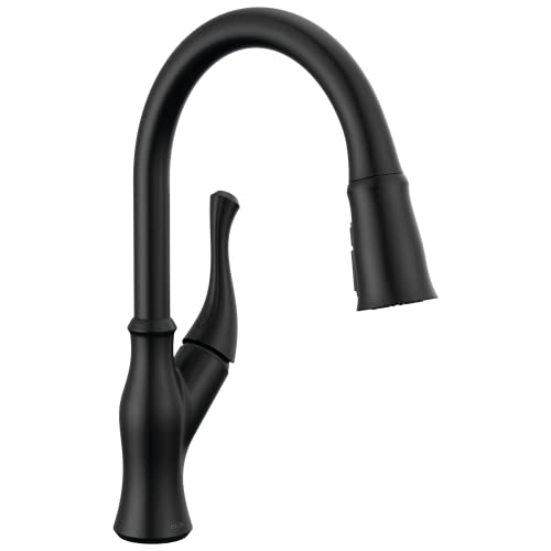 Delta Ophelia Matte Black Kitchen Faucet with Pull Down Sprayer