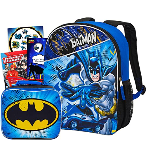 Deluxe Batman Backpack with Lunchbox for Boys Kids