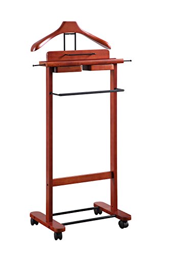 Deluxe Suit Valet Stand with Storage and Organization Features