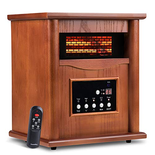 Deluxe Wood Cabinet Infrared Quartz Heater
