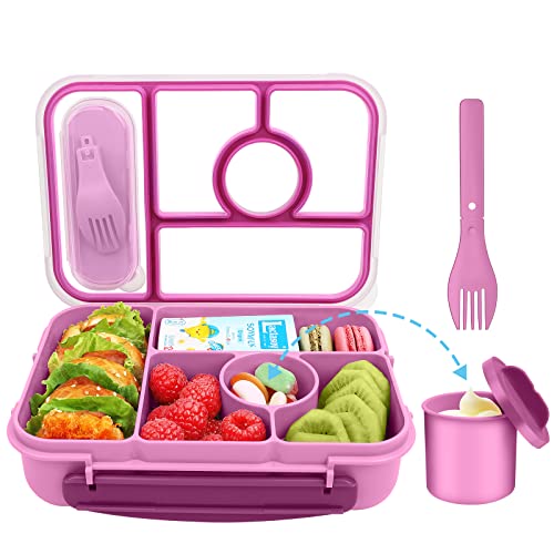 Demiue Lunch Box for Kids and Adults with 5 Compartments