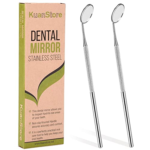 Dental Mirror with Handle - 6.5", Pack of 2