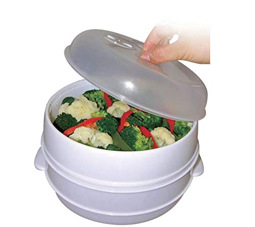 Dependable Industries 2 Tier Microwave Steamer