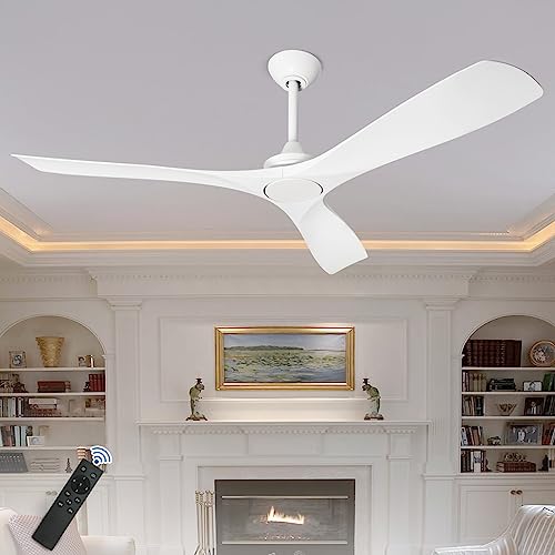 Depuley White Modern Remote Ceiling Fan