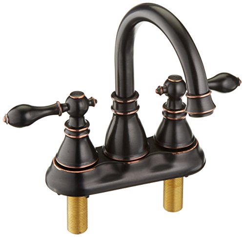 Derengge Oil Rubbed Bronze Bathroom Sink Faucet with Pop up Drain