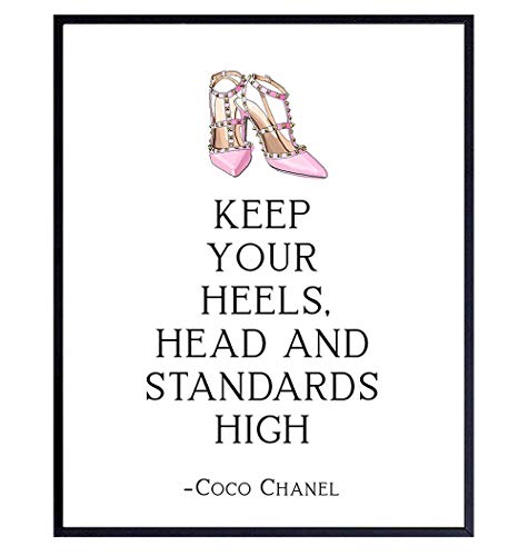 High Fashion Inspirational Shoe Art Print by Yellowbird