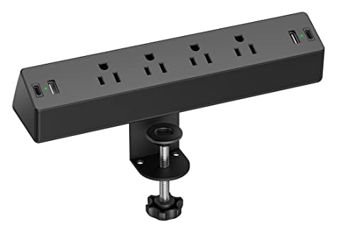 Desk Clamp Power Strip - 8-in-1 Charging Station for Home Office